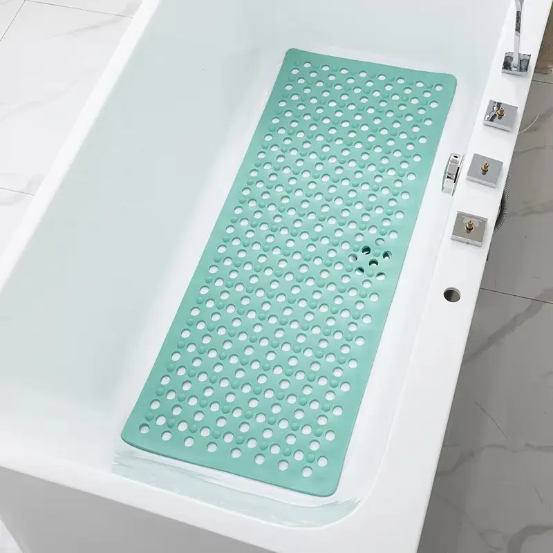 39 x 16 extra long non slip bath mat pvc bathtub mat soft shower floor mat with drain holes Product details 9
