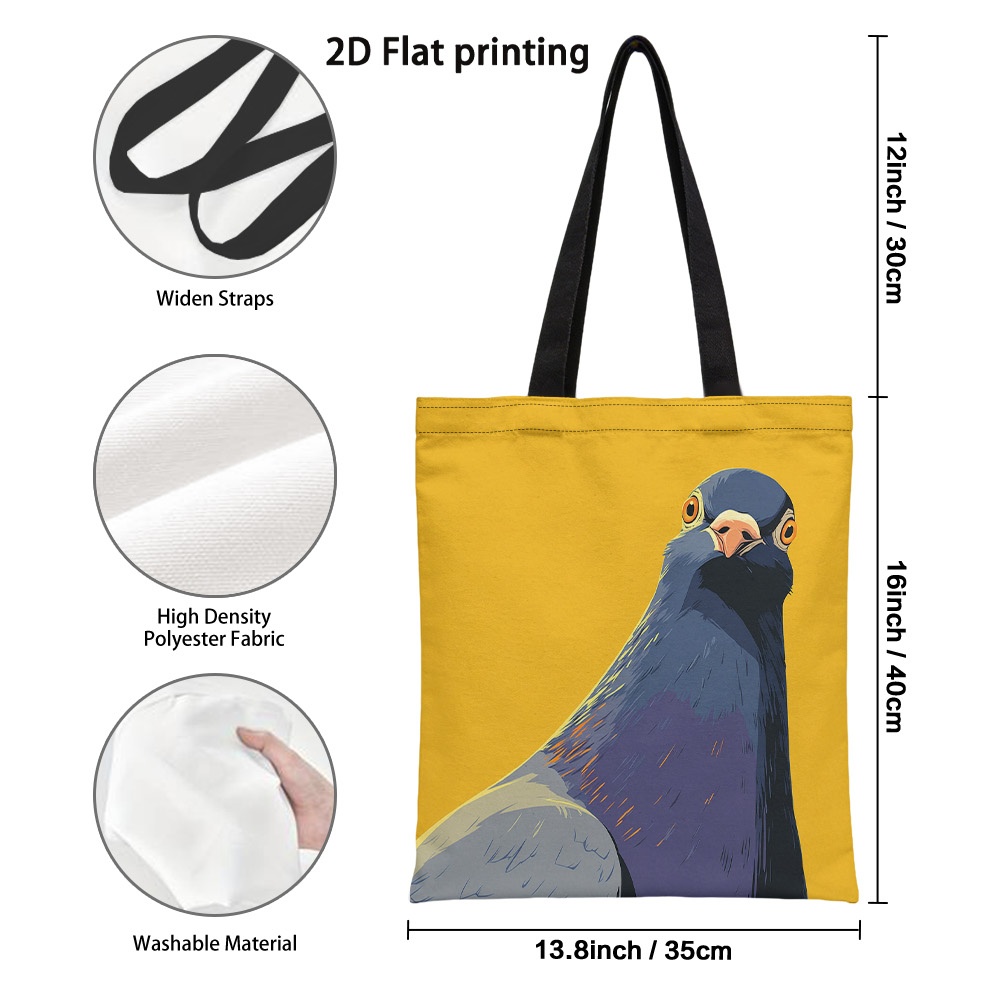 TEMU 1 borsa tote con stampa di vivace con arancioni - Borse della riutilizzabili con manici resistenti, spaziosa borsa a in poliestere per shopping,