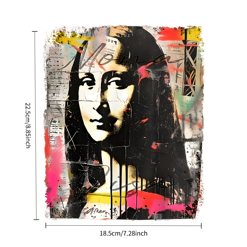 Image of 1pc Portrait Theme Heat Transfer Sticker - Suitable For Clothing, Jackets, T-shirts, Bags, Pillows, And Clothing Stickers