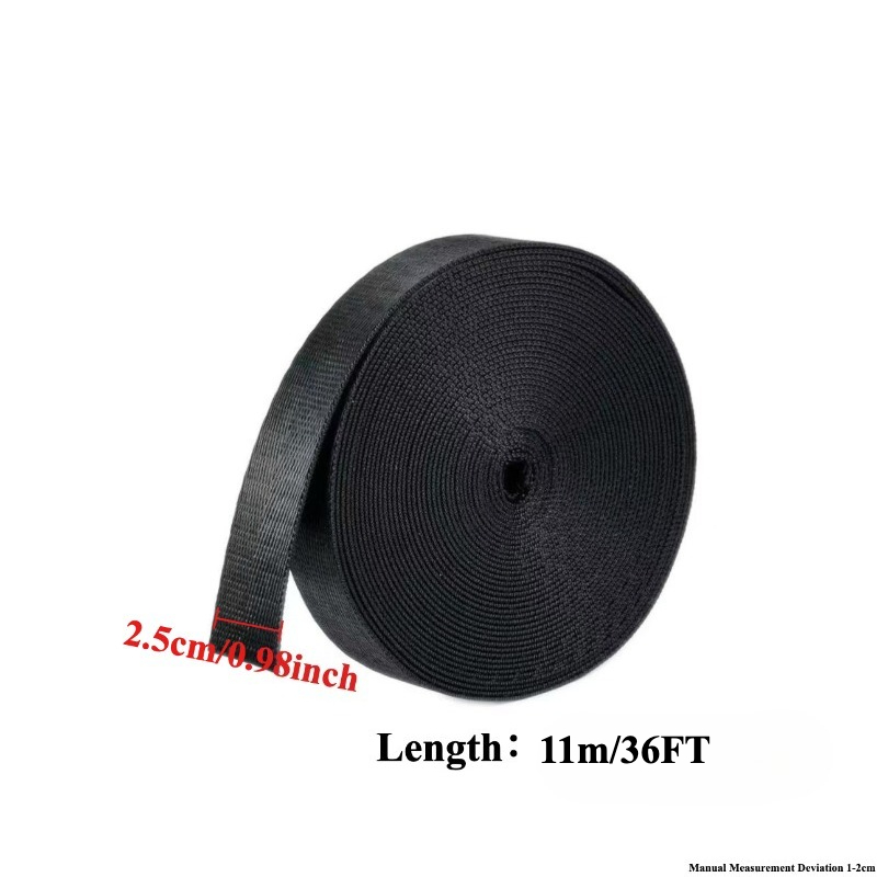 TEMU Nylon Webbing, 1-inch/1./2-inch Wide, 12-yard (. 11-meter) Long, Suitable For Bags, Diy Projects—luggage Straps, Pet Collars, And Backpack