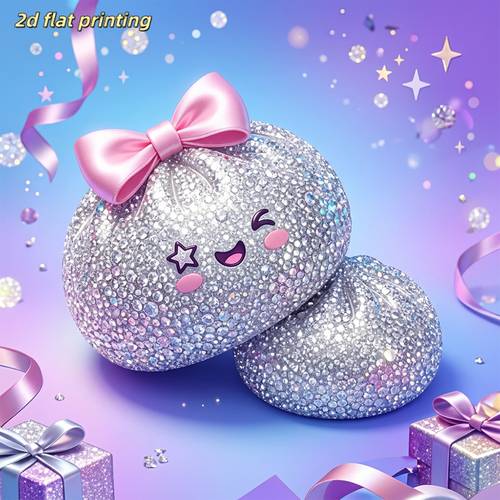 new arrival adorable sparkling diamond pattern diy diamond painting kit 2d flat printing frameless 25x25cm 9 84x9 84in round diamond beads and vibrant colors for unique artistic decor home or office wall