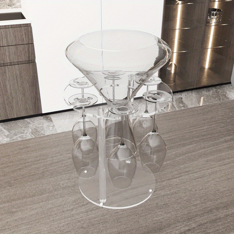 acrylic countertop wine glass holder freestanding tabletop - Temu