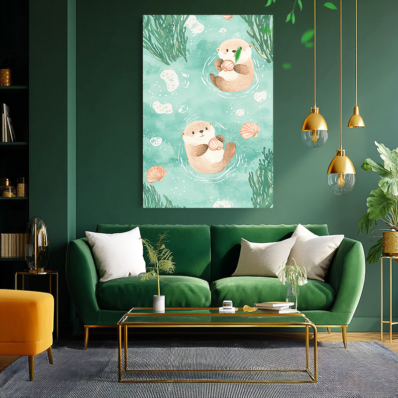 1pc frameless   canvas wall art modern minimalist vertical painting 31 5 x47 80 120cm   scene with aquatic plants premium canvas for living room bedroom office decor perfect gift for home decor animal wall art canvas