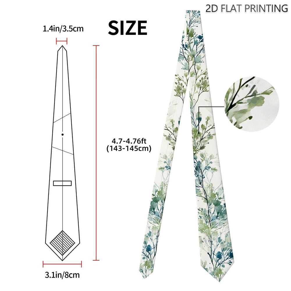 TEMU 1pc Branch Tie – A And Fun Gift For - For Man, Ideal For Casual Wear Or Celebrations
