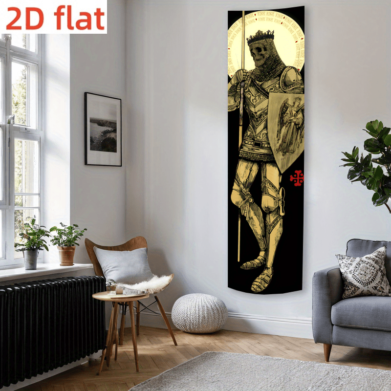 photo de l'article bannière murale   2d plate, 2d plate, 2d plate   médiévale   ange - longue bannière murale   esthétique doré, très appropriée pour les passionnés de décoration intérieure.   de matériau en polyester.