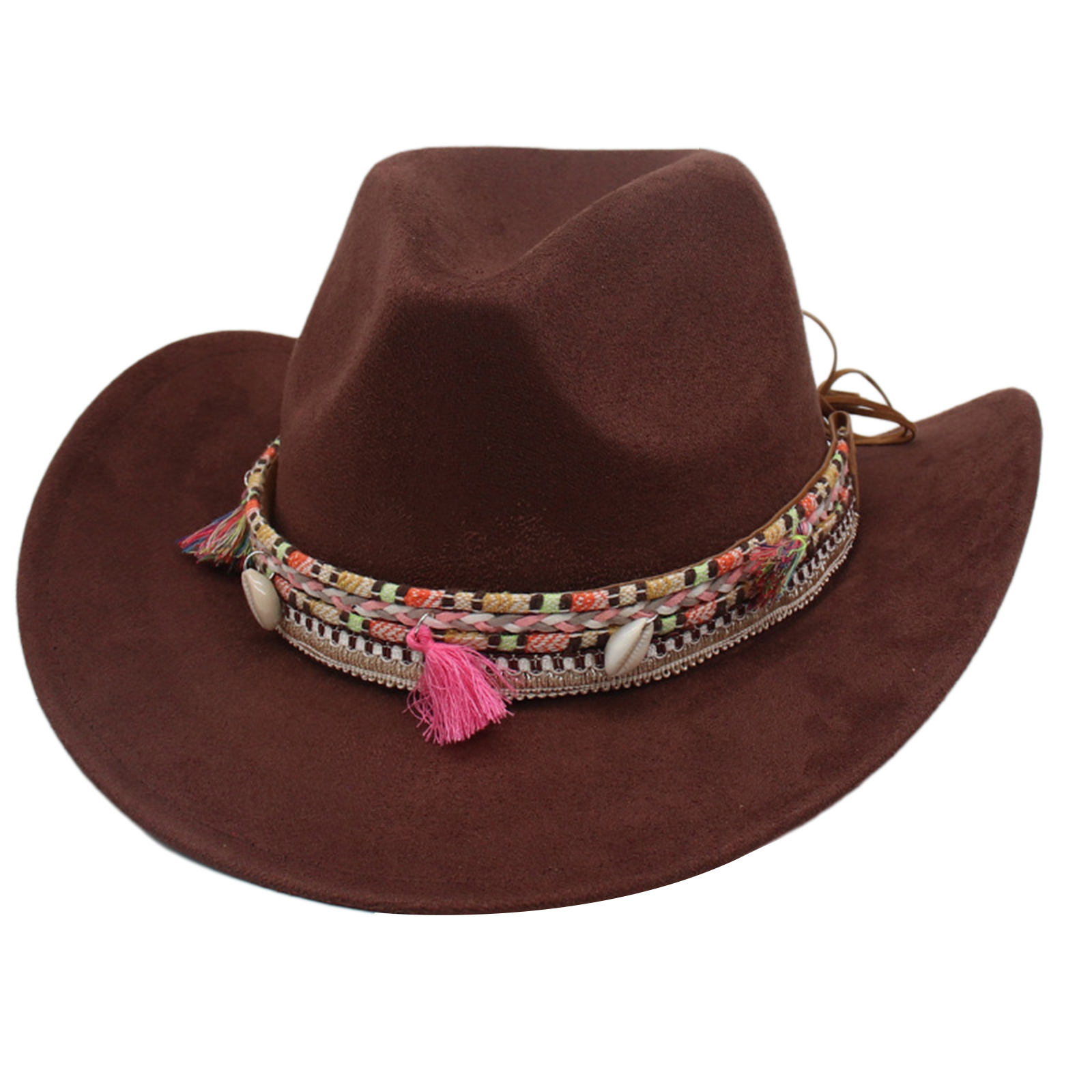 Wide Brim Fedora Hat Felt Suede Unisex Handmade Boho Western Panama Festival 51Re6zhb1RL._AC_UY350_.jpg main image 2
