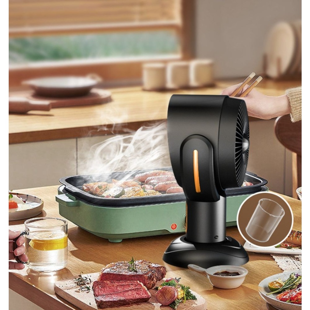 Image of 1pc 2-in-1 Portable Adjustable Desktop Cover & Steam/grease Remover Suitable, Abs Cover With Adjustable Angle, Odor Eliminator For Stove, Cooktop, Grease, Easy Clean For