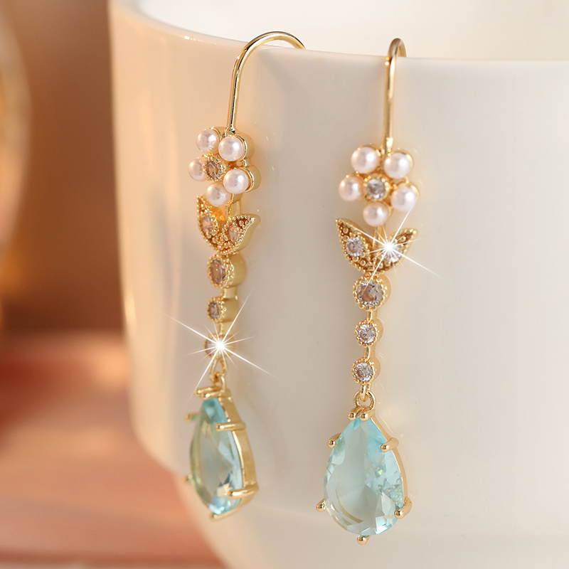 TEMU Yoyo Women's Plated Bohemian Floral Leaf Earrings Suitable For Dinner Parties, Christmas Gifts, Wedding & Casual Attire - Luxurious Retro Ear