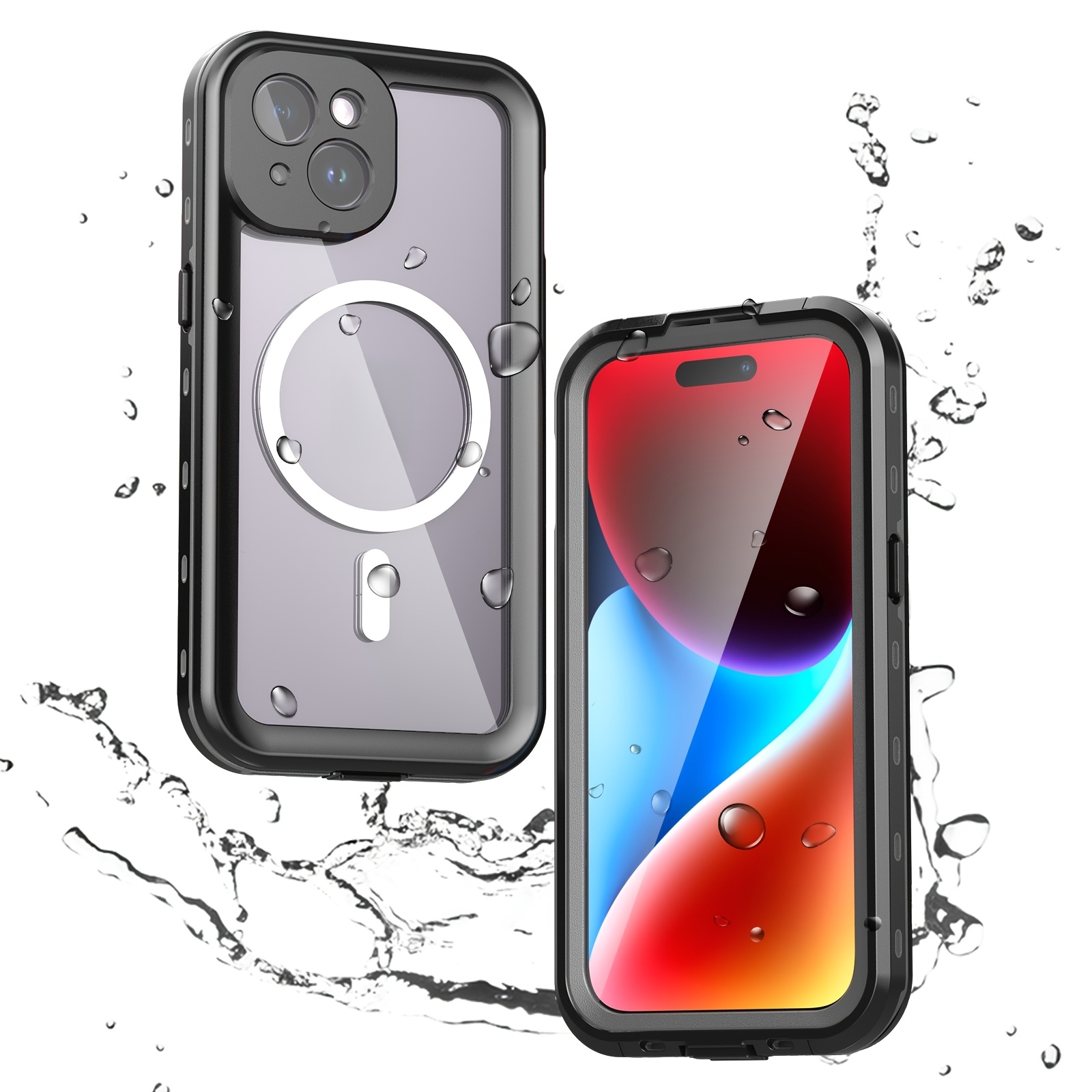 TEMU Phone Case - New High-quality Four-proof Case For Beach Swimming Surfing 360-degree Full-coverage Protection, Anti-drop, Dust-proof, Snow-proof