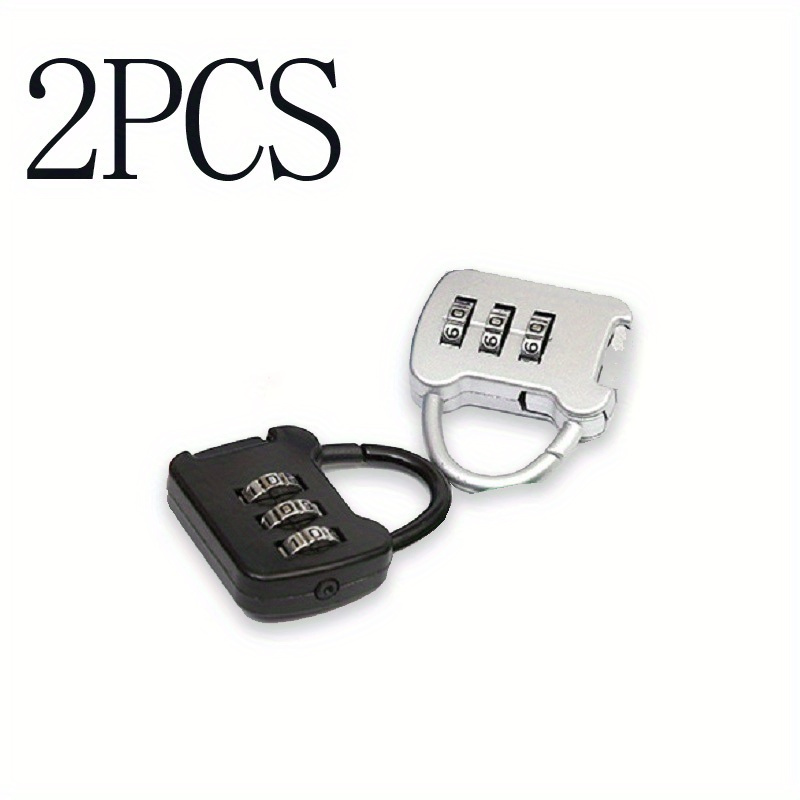 2pcs, Mini Code Padlocks, Trunk Combination Locks, Student Dormitory Cabinet Combination Locks, Backpack Zipper Locks