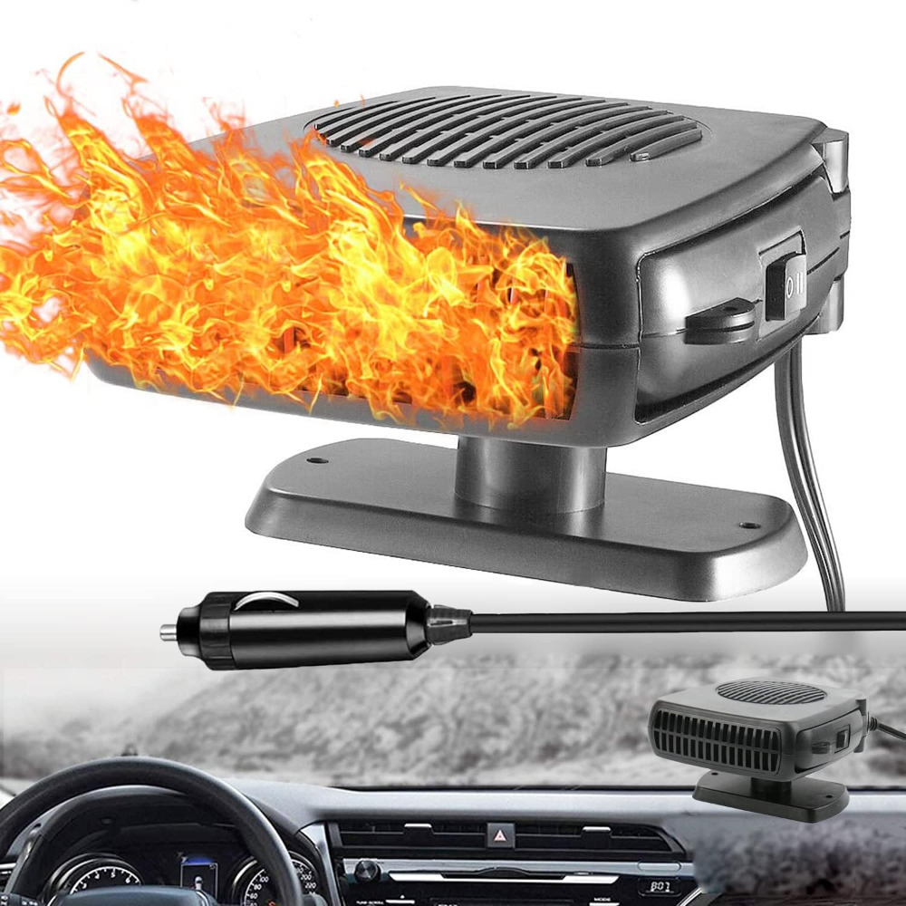 TEMU 12v Car Heater, 150w Portable Windshield Fast Heating & Cooling Fans With Car Plug Plug