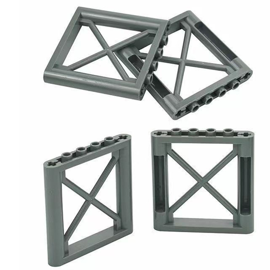 6pcs Building Block Set with 6x6 Dot Support Frame for Educational Toy