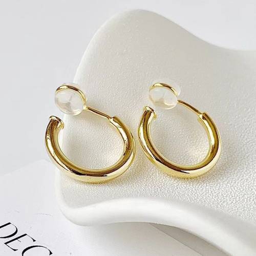 2pcs 2pcs chunky clip on earrings suitable for daily wear special occasions 14k gold plated non piercing ear accessories with invisible tube ear clips for parties weddings dinners ideal gift for