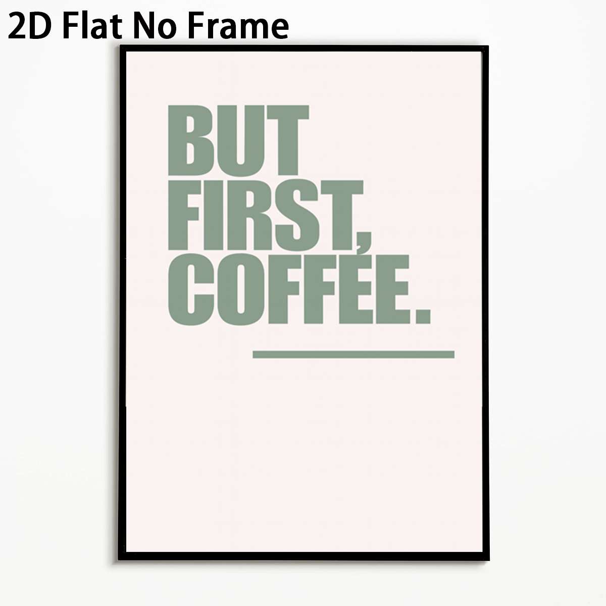 E-shop 2D Flach, 1 Stück 2D FLACH Aber Kaffee Typografie Kunstposter Ungerahmter Leinwanddruck für Küchendekor Esszimmerdekor Bürodekor Wohnkultur