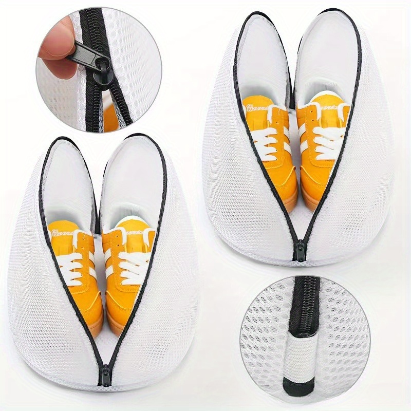 Image of 2pcs Set: Large + Small Shoe Washing Bags, Washing Machine Laundry Protection Bags, Anti-deformation Garment And Shoe Protective Bags, Anti- Hotel And Home Laundry Mesh Bags, Laundry Bags