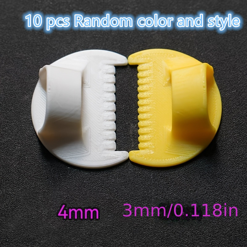 TEMU Random 10pcs Colors Easy Sewing Tools - Durable Plastic Edge Sewing Guides With 4mm , Ergonomic Handles And Smooth Surfaces For Precise Hand