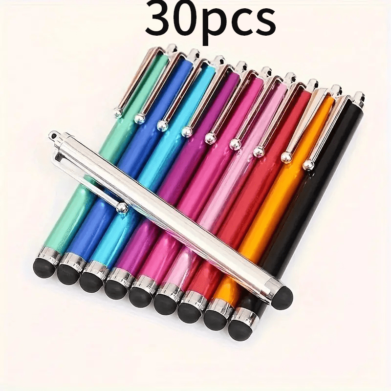 TEMU 30pcs Random Color Abiarst Universal Stylus Pen- No Battery Required, Electronic-free- For Air 2// Galaxy- Ideal For Capacitive Devices