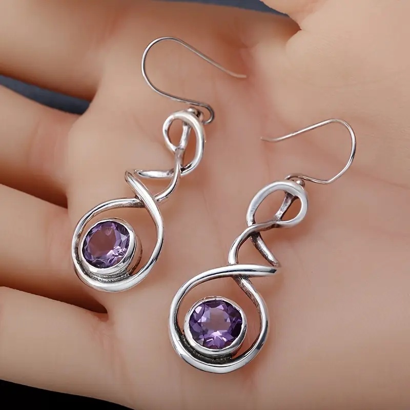 Ladies' Vintage Twisted Thread Wrapped Ear Hook Earrings