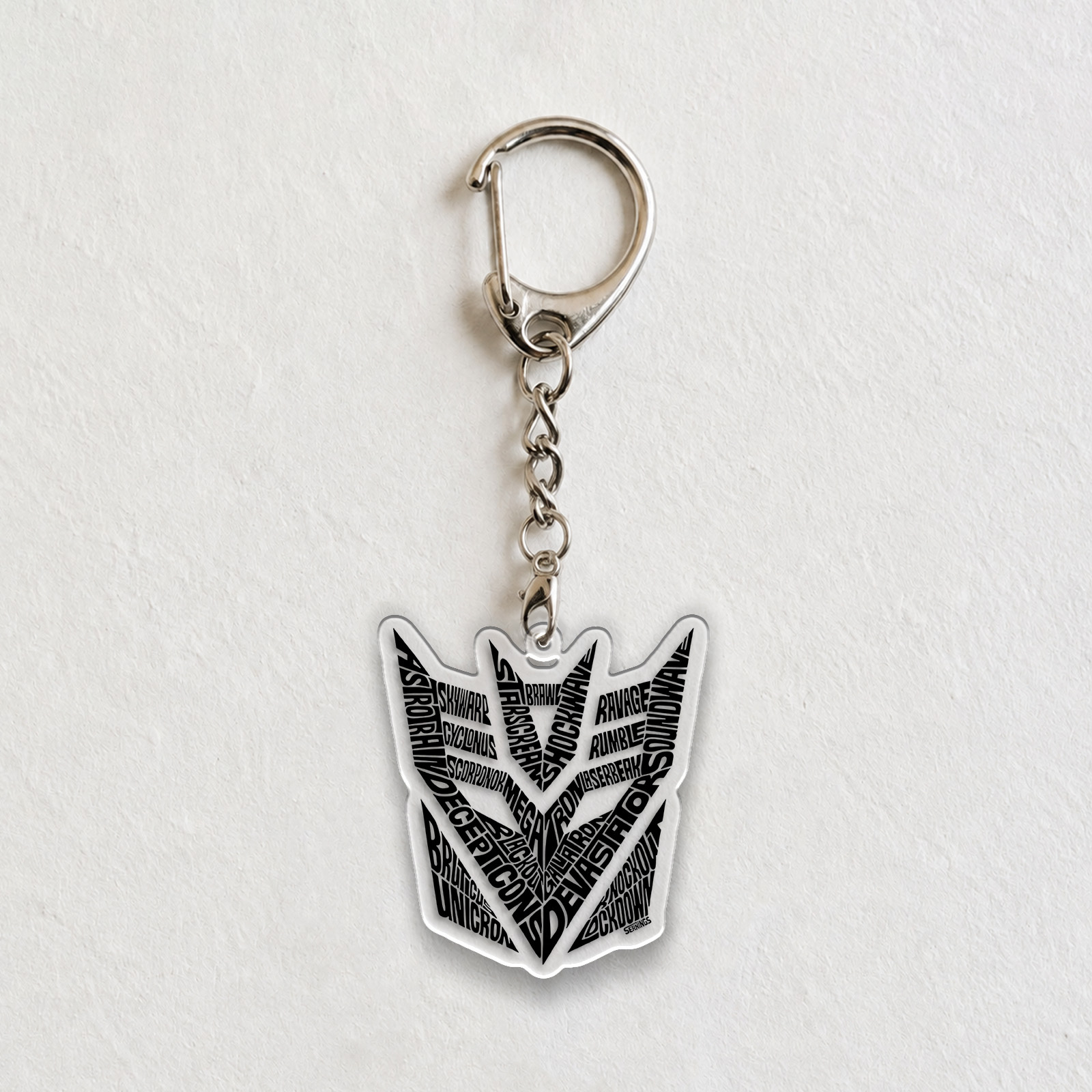 TEMU 2d Flat, 2d Flat - 1 Brand New Unique Transformers Pattern Acrylic Pendant, Cute Keychain, Bag Charm. Suitable For Bags, Backpacks, Car Keys,
