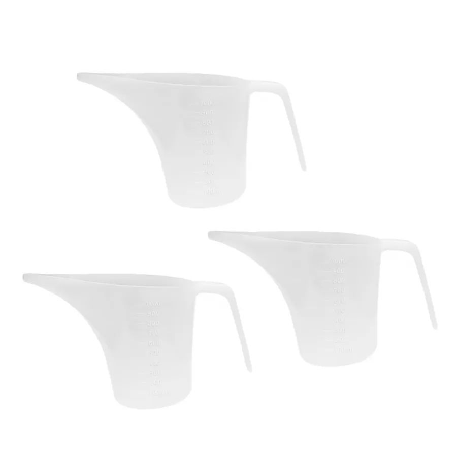 TEMU 3pcs 1000ml Measuring Cup Set, Same-size Reusable Pouring Cups With Precision Spout, Handle And Clear Scale For , Pancakes, Cupcakes, Sauces,