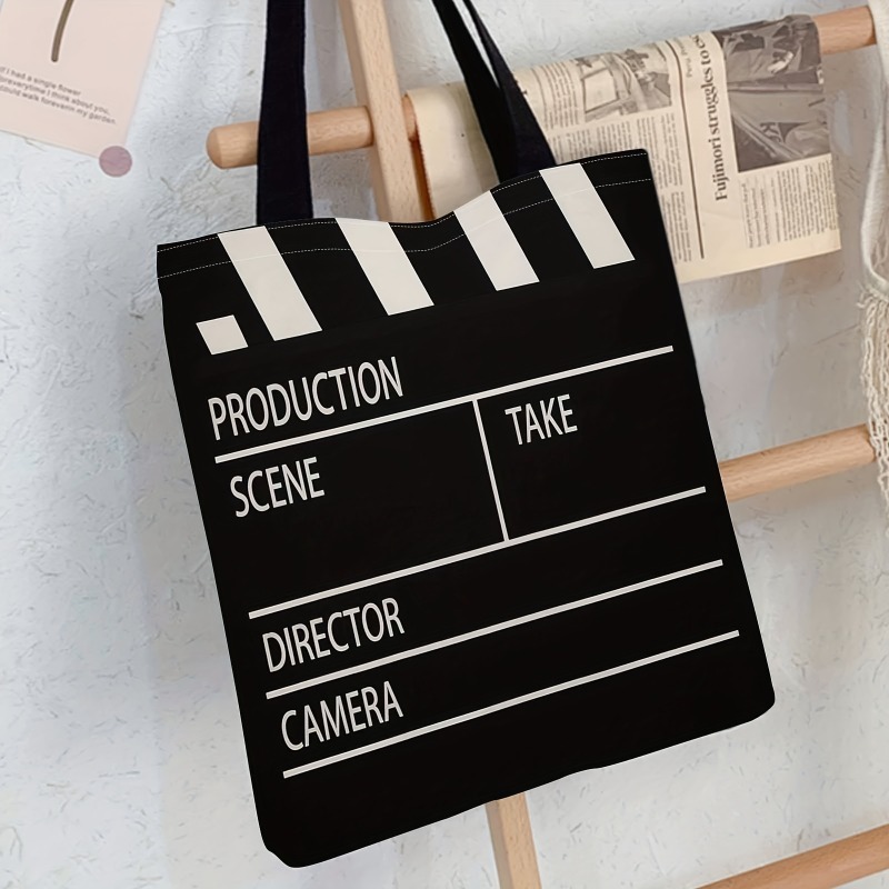 TEMU Bolso de tipo pizarra , adecuado para diseño de producción cinematográfica con pizarra e de película - Tela duradera, temático para equipo de