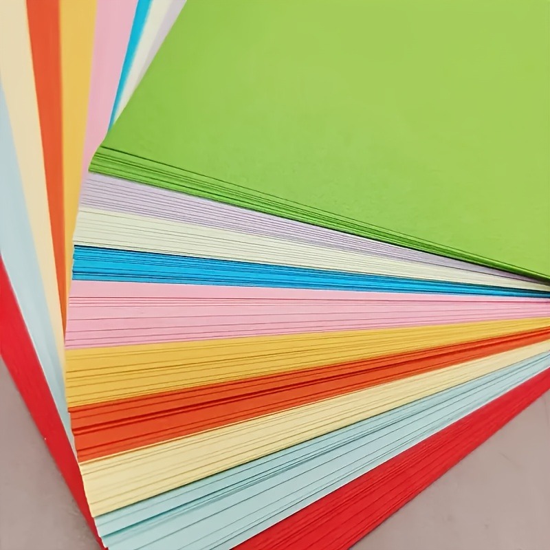 E-shop 199/99 Blatt Hochleistungs-Kartonpapier, dickes, quadratisches Papier für Origami, Scrapbooking und Partydekorationen, lebendige, sortierte