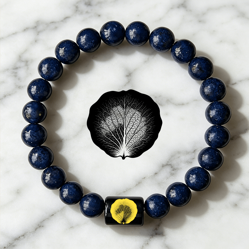 Beaded Bracelet with Leaf Pattern, Boho Style