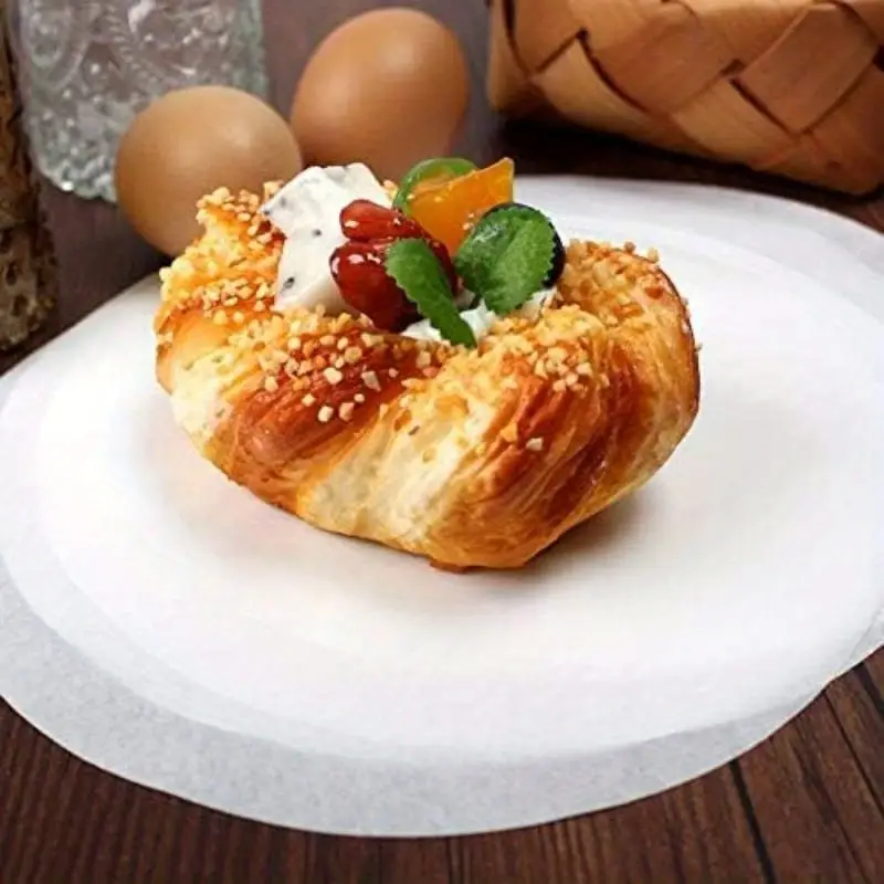 precut parchment paper baking sheets - 6 & 8 round cake & cookie liners with rounded edges, individually wrapped for , oven safe, heat distribution, muffins, tart pans & pie (white, durable & ) - nickel coated for performance, ideal for precise baking, for cooking, convenient precut design for Product details 5