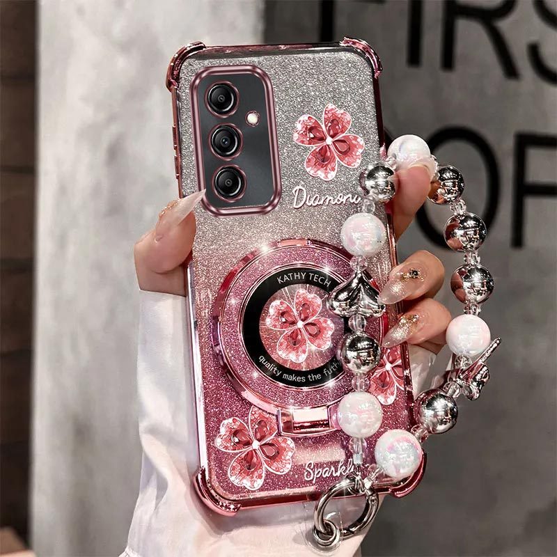 TEMU Coque de téléphone de luxe avec une bandoulière magnétique , conçue pour for samsung for galaxy A16, avec anti-choc et support
