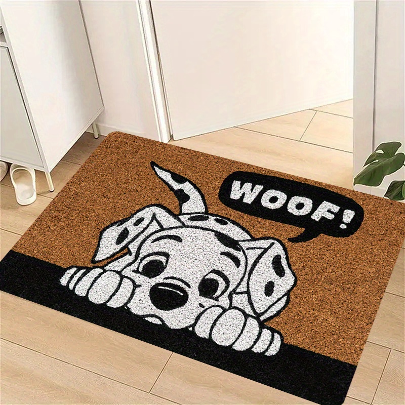 

1pc Dalmatian Puppy Series Kitchen Mat, 1.1cm Non-slip Stain Resistant Polyester Fiber, Machine Washable, Suitable For Kitchen, Living Room, Entryway, Balcony, And Home Decor