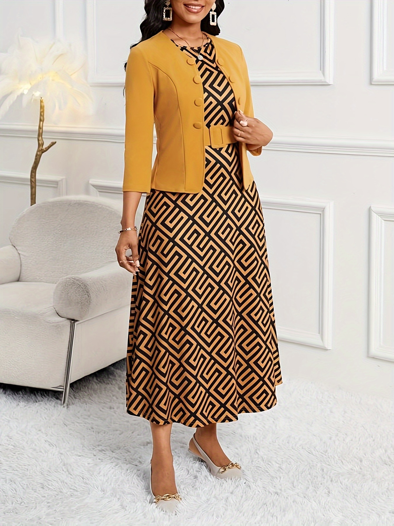women dress with jacket sold on Temu United States
