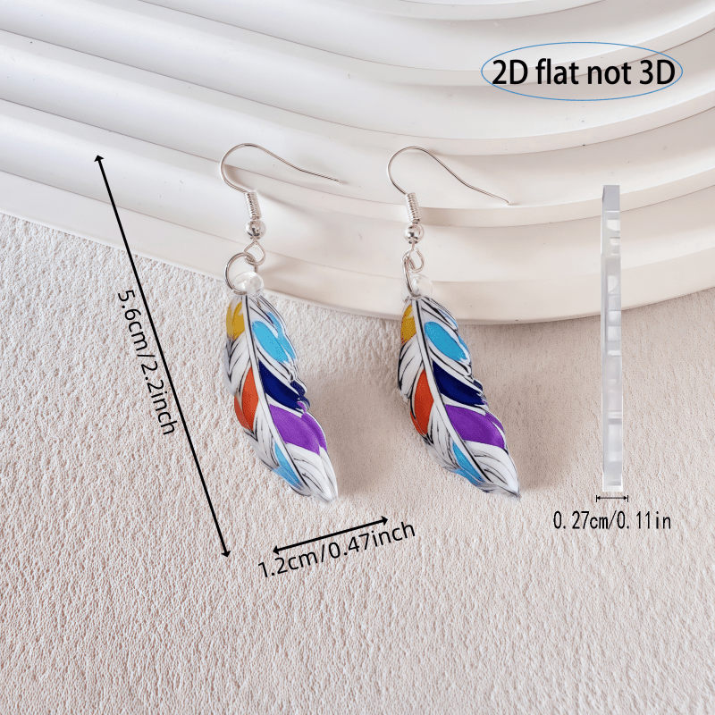 Bohemian Style Feather Dangle Earrings