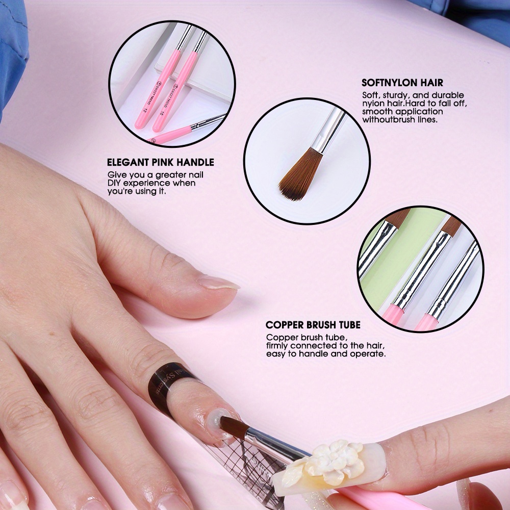 De Uñas Acrilicas Pincel De Silicona UÃ±as Juego Brochas Uñas