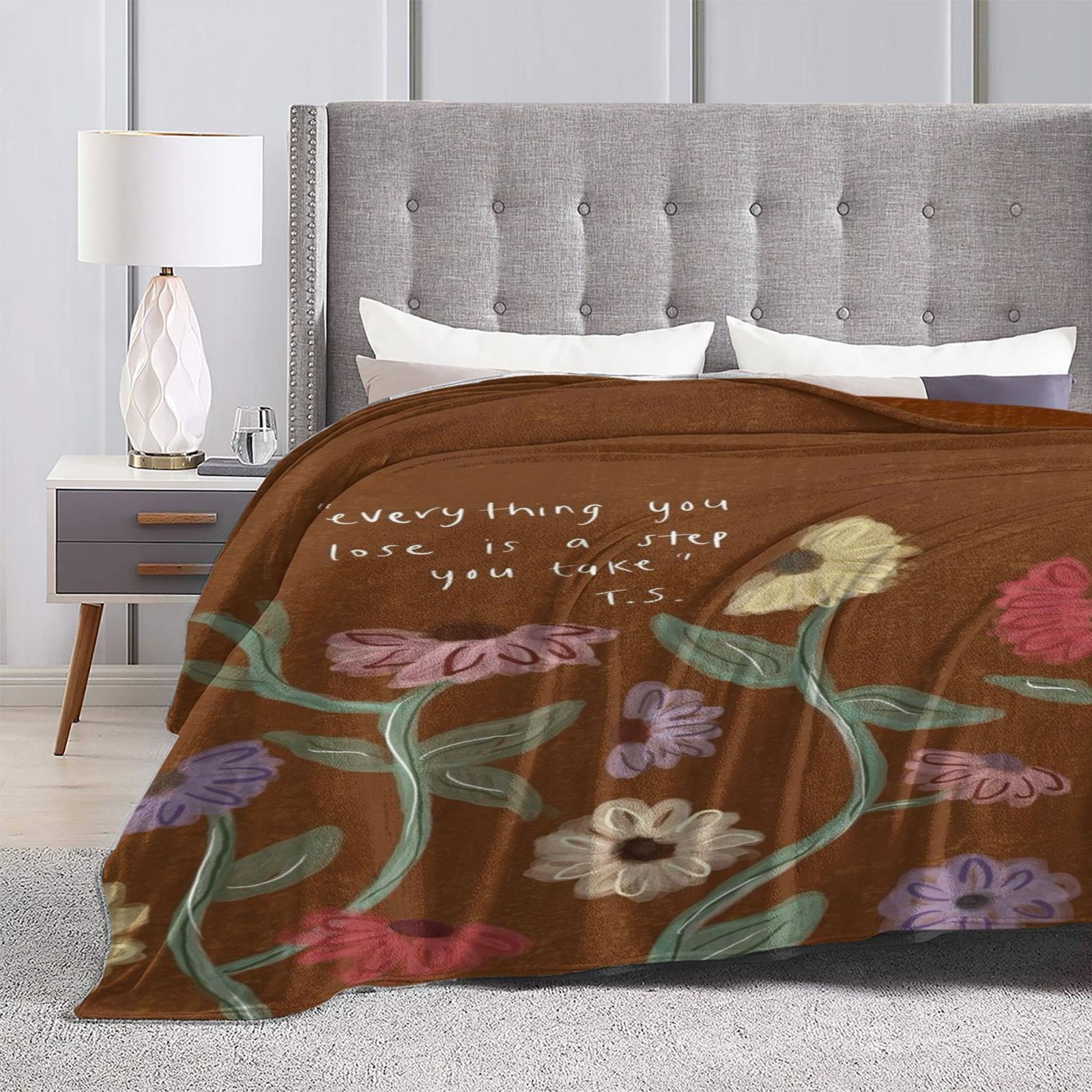 

Inspired Quote Flannel Fleece Blanket - Soft Polyester Throw For Bed, Sofa, Travel - All Knit Design - Machine Washable - Perfect Gift For Valentine's & - Creative Present For Anime Fans