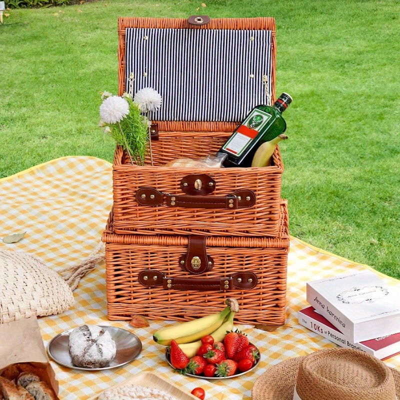 Picnic Set For Picnic Blanket Waterproof Wicker Set For With