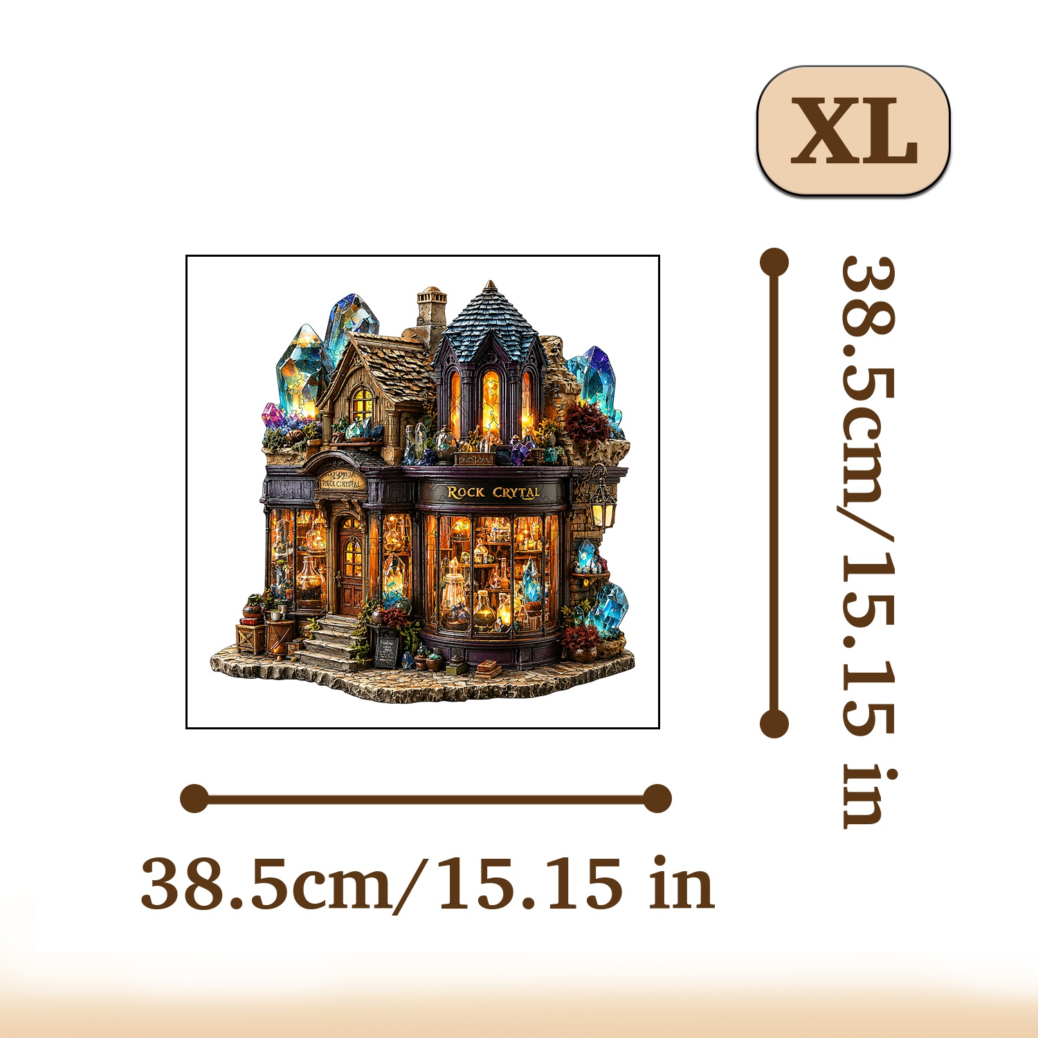 Rustic Crystal Shop Wooden Jigsaw Puzzle, Gift for Kids