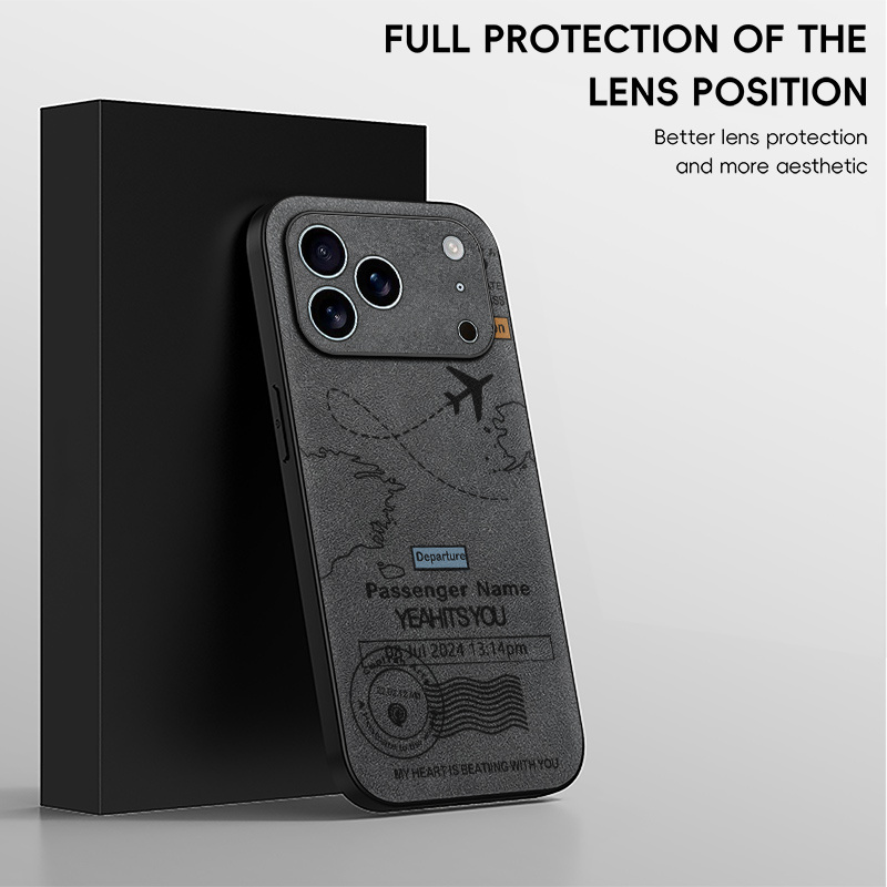 TEMU Luxury Faux Leather Phone Case For Iphone 17/ 17air/ 17pro/ 17promax Protective, High-quality, Airplane Delivery