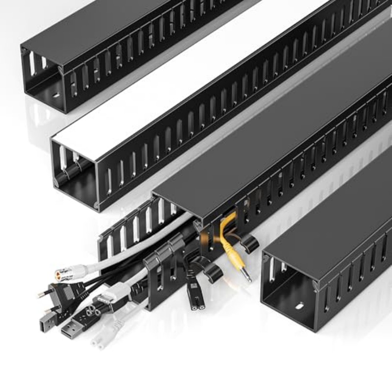 Cable Management Rack Bar, 1U 24-Port Metal Wire Organizer For 19-Inch Server Racks, Horizontal Cord Holder For Audio/Video/Data Cables