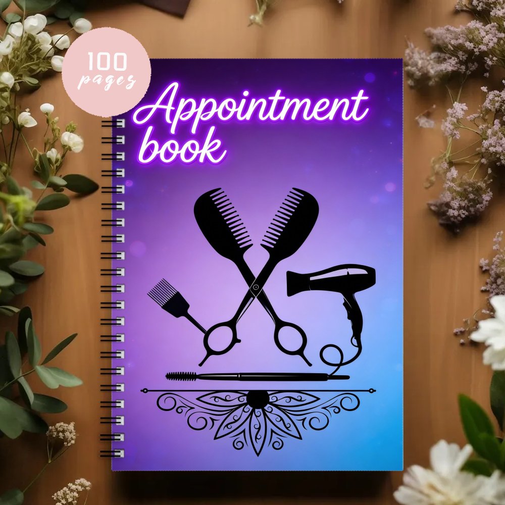 TEMU 1pc Compact Hair Salon Appointment Book With Weekly & Daily Scheduling - Hairdressing Tools Layout, Beauty/nail Salon, Client Tracking &