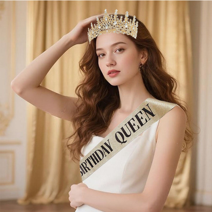 TEMU For Women Princess Tiaras Queen Headband Headpieces Wedding Bridal Hair Accessories Birthday Prom Pageant Party Coming Of Prom Party Pageant Halloween Cosplay