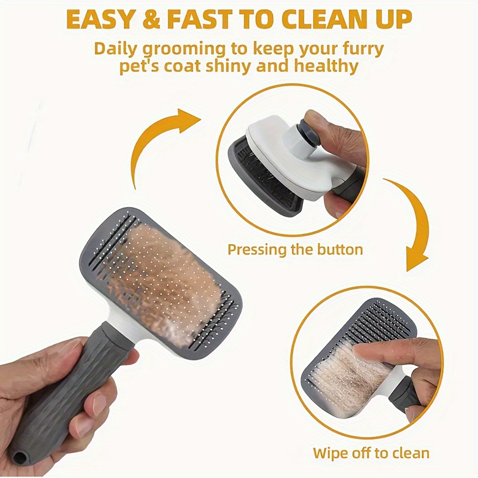 8 pièces Kit de Toilettage pour Chiens Robustes - Ensemble Autonettoyant avec Coupe-ongles, Peigne -puces, Brosse de Bain et de Démêlage, Brosse à Dents en Silicone - Toilettage Complet, Brossage et Élimination des Parasites pour Chiots et Chiens