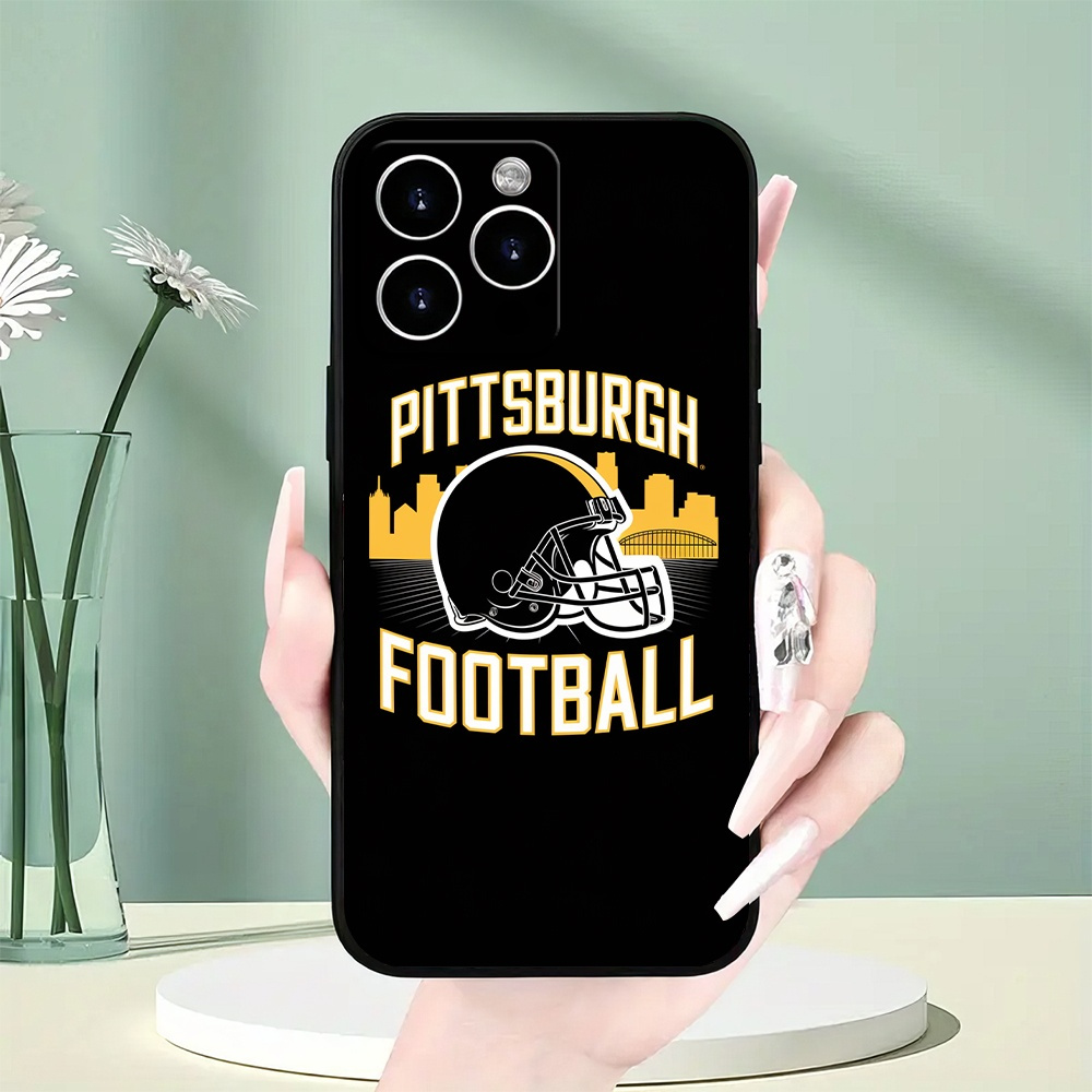 

Cover Featuring A Pittsburgh Football Design, Shock-resistant With Lens Protection, Tpu, Suitable For Models 11 Through 16 Pro Max.