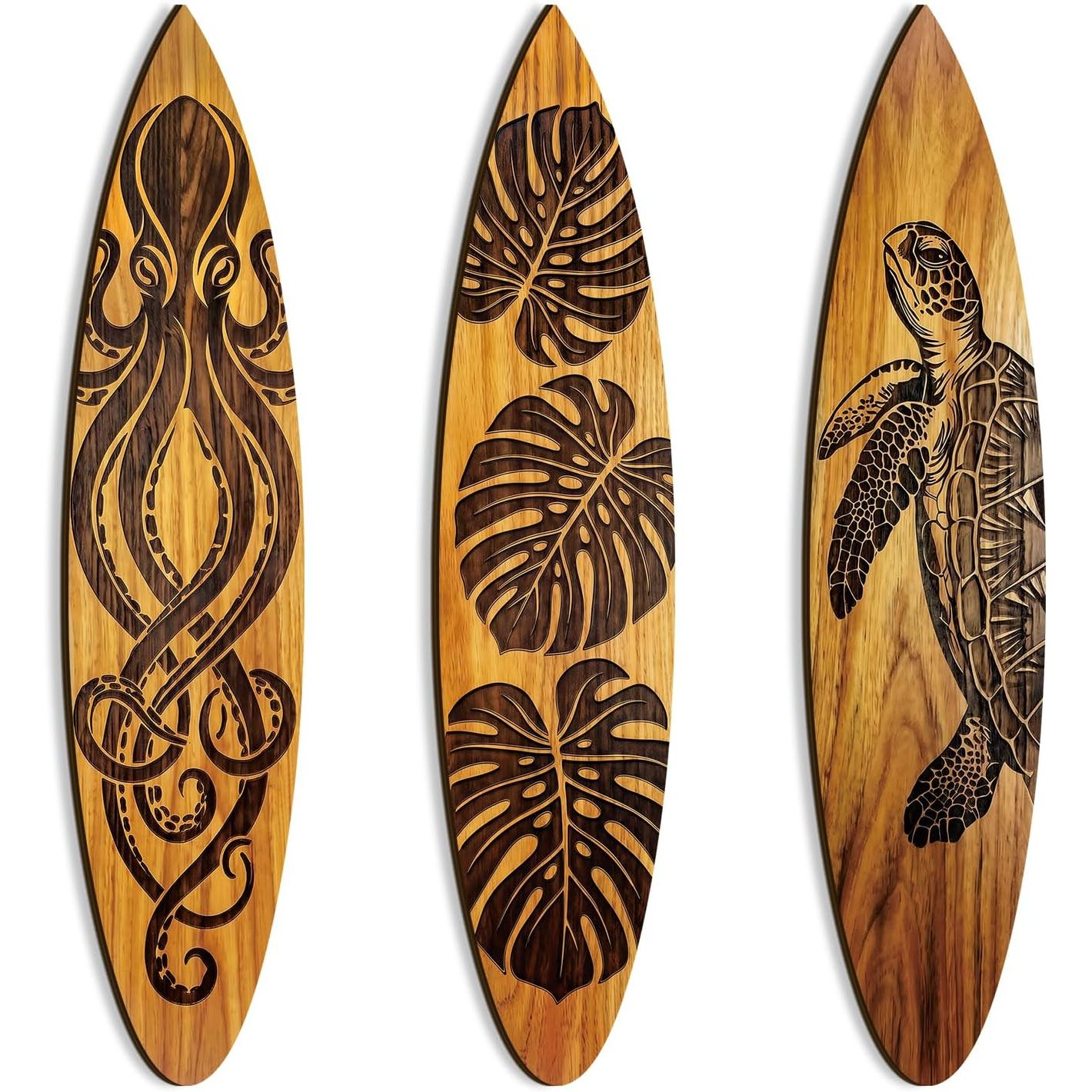 TEMU 2d Flat, 2d Flat 3pcs Wooden Surfboard Wall Decor, Summer Beach Bedroom Party Hanging Art/decorative Sign & Plaque, 2d Flat