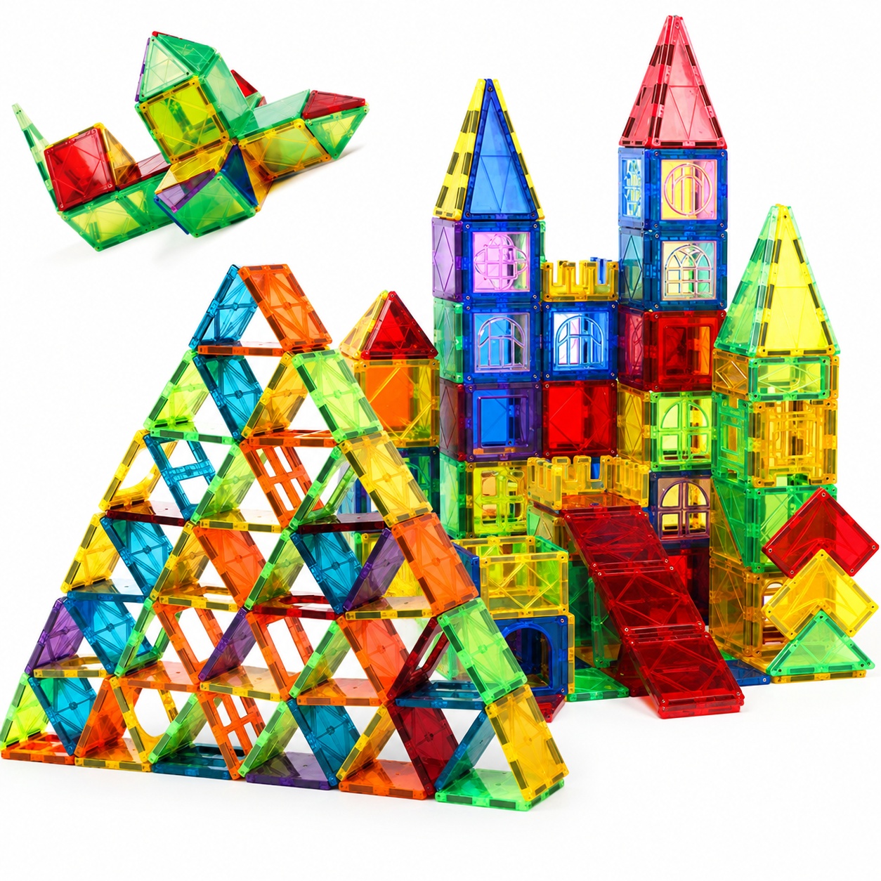 30pcs Colorful Magnetic Building Tiles, Educational Gift for Children