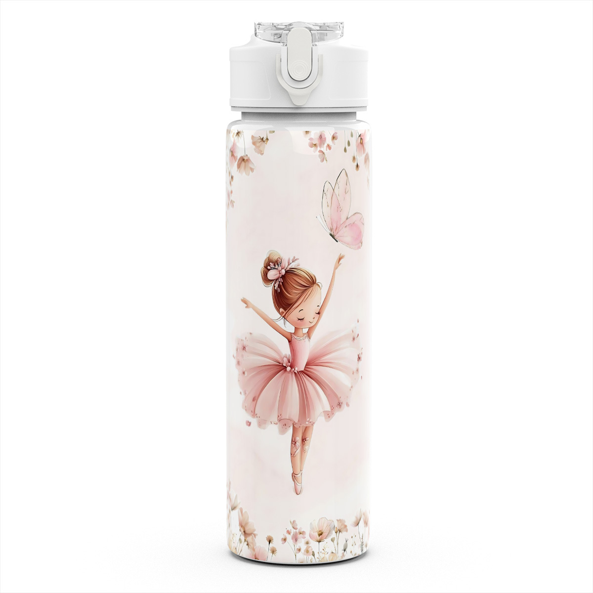 Image of 1pc ' Plastic Water Bottle, Cute Printed Design Sports Bottle With , Reusable 25oz 750ml Lightweight Leak-proof Travel Cup For Running, Ideal Gift For Birthday, Christmas, Halloween, Thanksgiving