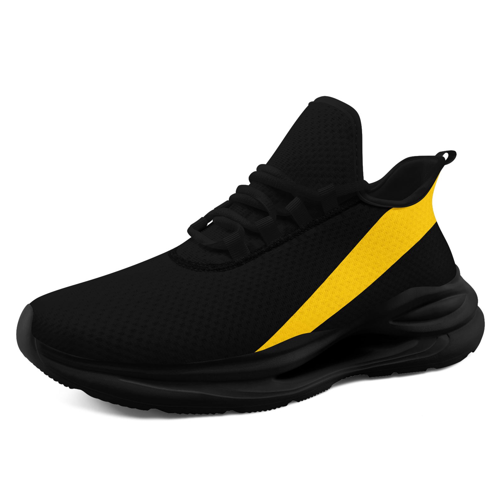 TEMU Men Athletic Sneakers Black Block Minimalist Sport Style Casual Shoes Wide Fit Midsole Suspension Technology Lace Up Street Style Men Shoes Full