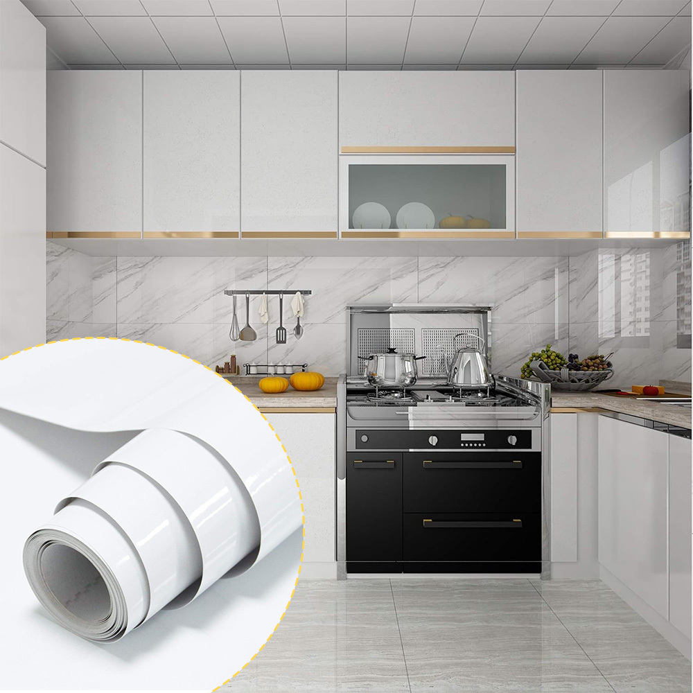 Image of Roll 60cm X 500cm Peel And Stick Wallpaper Suitable For Kitchen Countertops, Floors, Walls, Furniture - Removable Film With Hot Transfer Printing, Textured Covering, Diy Installation For Renovation