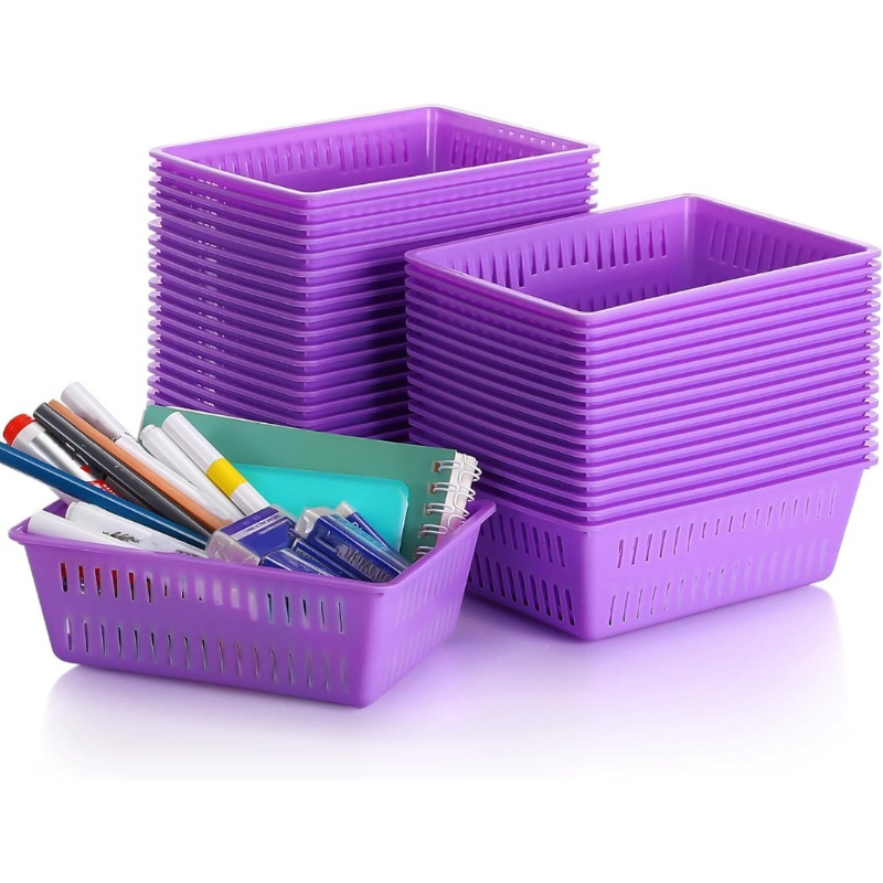 48pcs Plastic Storage Baskets for Organizing Supplies