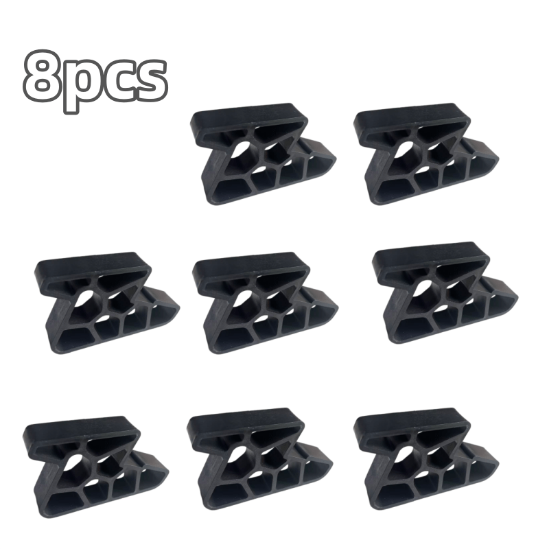 TEMU Set da 8 Fermaporta e Finestra a Forma di Z - Barriera per Finestra, Paracolpi Anticollisione Robuste in Plastica e Blocchi per Guide, Linguette