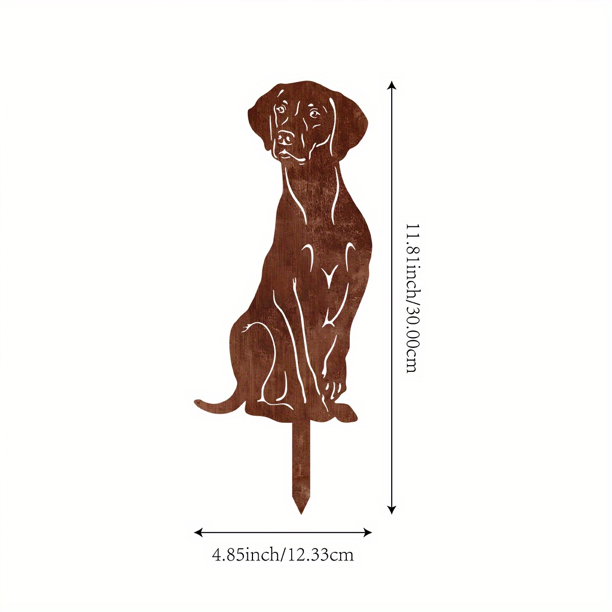 1 Rusty Puppy Metal Garden Stake, Perfect For Charm To Your Magical Gardens, Decks, And Patios. This Nature-inspired Outdoor Decoration Measures Inches